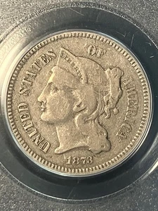 1873 VF20 Nickel Three Cent Piece PCGS 5568914 - Picture 1 of 4