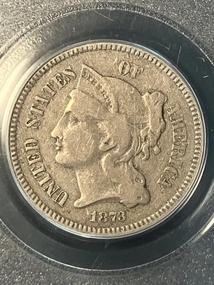 1873 VF20 Nickel Three Cent Piece PCGS 5568914 - Image 1 of 4