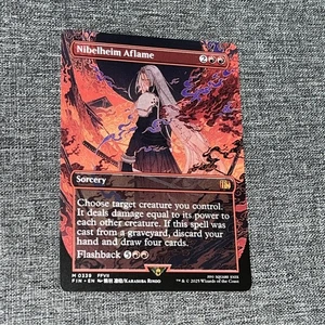 Nibelheim Aflame BORDERLESS FFVII  Final Fantasy MTG  FIN NM/M Non Foil - Picture 1 of 2