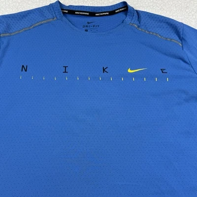 Топ Nike Miler Dri-Fit Breathe мужской для бега спортзала синий размер средний - Изображение 1 из 4