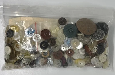 Bulk Vintage Button Lot 3.9oz Sewing Craft Supplies Mixed Colors - Image 1 of 3