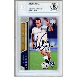 Landon Donovan Signed 2007 Upper Deck MLS #64 LA Galaxy Beckett BAS Slabbed Auto - Picture 1 of 5