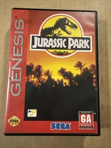 Jurassic Park SEGA Genesis CIB Authentic Tested Video Game Works Fine - Picture 1 of 24