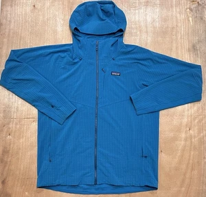 Patagonia Herren XL R1 Tech Face Hoodie Jacke Full Zip Balkan Blau - Bild 1 von 13