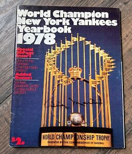 BILLY MARTIN Signed Autographed 1978 Yankees World Series Yearbook