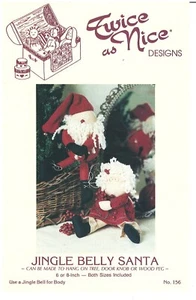 1991 Twice as Nice Designs No. 156 Jingle Belly Santa sewing pattern uncut - Picture 1 of 3