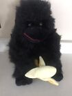 Black Gorilla Ape Monkey With Banana 12? Plush Stuffed Animal Nwt