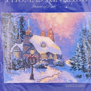 Thomas Kinkade Punto de Cruz Stonehearth Hutch Nº 50995 Kit Contado 10” X 8” NUEVO - Imagen 1 de 7