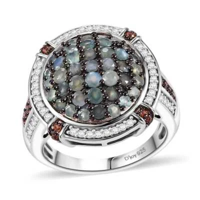 2.30 克拉优质 Narsipatnam Alexandrite & Zircon 戒指 镀铑 尺寸 7 — 第 1/4 张图片