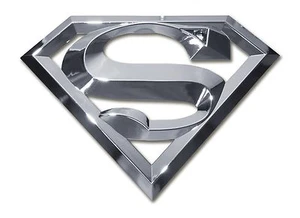 Superman cromo emblema automático (3-D "S") DC Comics con licencia - Imagen 1 de 3
