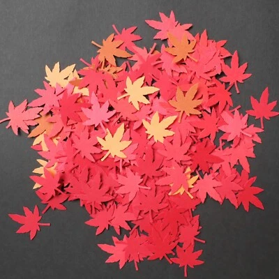 **200** "Hojas de arce follaje rojo de otoño" perforador artesanal de papel h... - Imagen 1 de 3