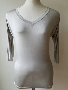 Gianfranco Ferre Viskose Metall grau Langarm Bluse Top Gr. 44 Vintage makellos - Bild 1 von 11