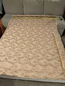 "Tessuto tessile design floreale antico DAMASCO color oro talpa colore tarupe 55"" con X 77"" - Foto 1 di 24