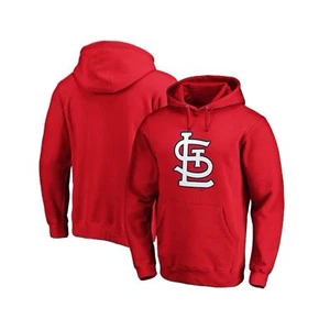 NWT St. Louis Cardinals Fanatics Official Logo Fitted Pullover Hoodie Red Medium - Picture 1 of 10