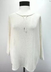 Ralph Lauren Suéter LRL ACTIVO Túnica Cubierta Prenda para el torso Camisa Blanca Mezcla de Lino L $99 - Imagen 1 de 6