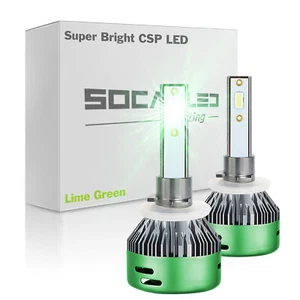 880 881 LED Fog Light Bulbs Conversion Kits Extremely Bright CSP 3570 Lime Green - Picture 1 of 12