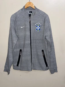 Nike Team Brazil N98 Tech Fleece Jacket 626739-063 FIFA World Cup 2014 Men L NEW - Picture 1 of 10