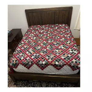 Vintage Yo Yo Quilt 88x 84 queen size - Picture 1 of 5