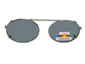 Oval Polarized Clip-on Sunglasses - Picture 1 of 14