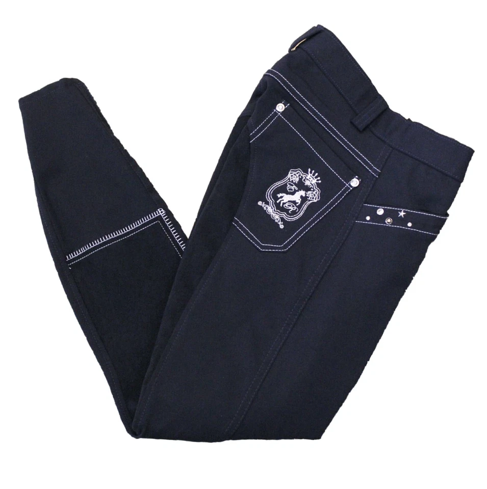 Easy Rider Reithose Julia Full, Vollbesatz Stiefelreithose mit Strass, navy - Bild 1 von 1