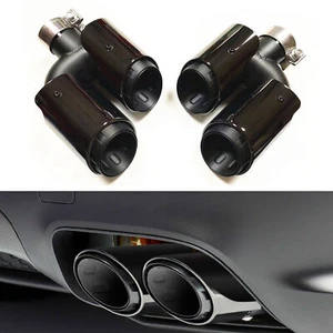 For Porsche Macan 2.0T 2014-2018 Rear Exhaust Pipe Muffler Tips Gloss Black - Picture 1 of 7