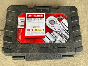 Craftsman 10-PC 6-pt 3/8" Drive Inch Socket Wrench Set # 34553 NEW OPEN BOX - Picture 1 of 2
