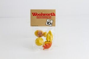 Vintage Woolworth Fruit Refrigerator Magnets, New Old Stock NOS, Hong Kong