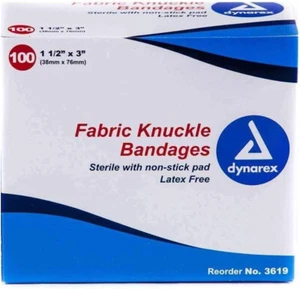 DYNAREX 3619 Knuckle Bandage,3" L X 1-1/2" W, Box of 100 - Picture 1 of 3