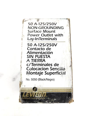 Salida de rango de montaje en superficie Leviton 5050 3 polos 3 cables 50 amperios 125/250 voltios Foto 1 de 2