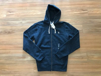 Polo Ralph Lauren Clásico Cremallera Completa Polar Sudadera con Capucha Sudadera Jaspeado Azul Marino Foto 1 de 4