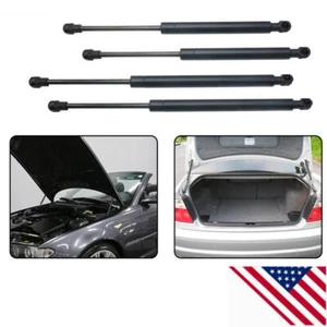 4Pcs For BMW 323Ci Base Convertible 2000 Front Hoods & Rear Trunks Gas Struts - Picture 1 of 19
