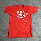 T-shirt vintage années 1980 Folger Theater Washington DC Works adulte M rouge fabriqué aux États-Unis