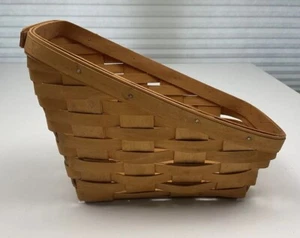 Vintage 2000 Signed Longaberger Book Keeper Sleigh Basket Hand Woven Made In USA - Picture 1 of 11