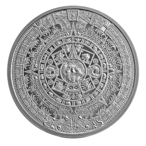 Silver 2 oz Aztec Calendar Round - Picture 1 of 2