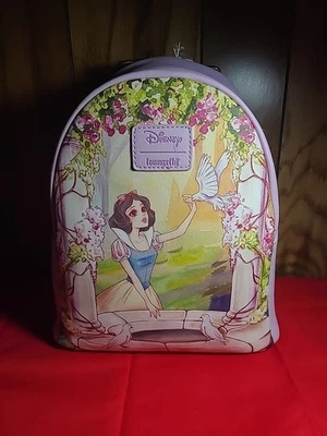 Mochila Loungefly Disney Blancanieves y los siete enanitos deseando bien retrato NUEVA Foto 1 de 3