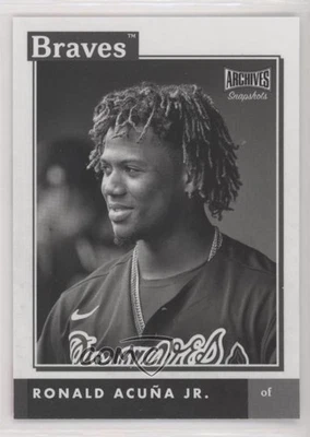 2020 Topps Archives Snapshots Black & White Ronald Acuna Jr #AS-RA - Image 1 of 2