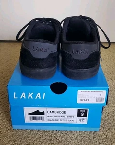 Lakai Cambridge schwarz/reflektierendes Wildleder US Herren Größe 9 mit Karton - Bild 1 von 6