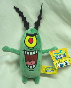 Nickelodeon Spongebob Squarepants PLANKTON 11" Plush STUFFED ANIMAL Toy NEW - Picture 1 of 4