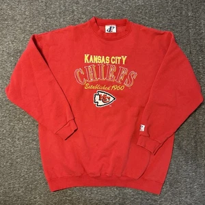 Vintage Kansas City Chiefs Sweatshirt Crewneck Size XL Logo Athletic 90s Red KC - Picture 1 of 17