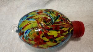 NICE 6.5” Multicolored Confetti Art Glass Murano Style Hand Blown Bud Ornament? - Picture 1 of 14