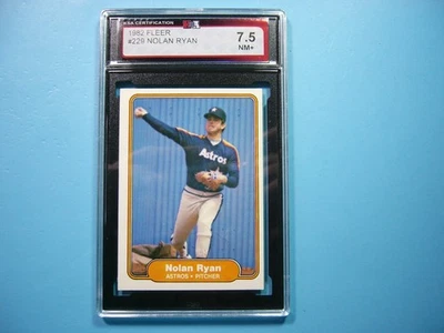 1982 FLEER MLB BASEBALL CARD #229 NOLAN RYAN KSA 7.5 NM+ SHARP+ '82 FLEER - Image 1 of 4