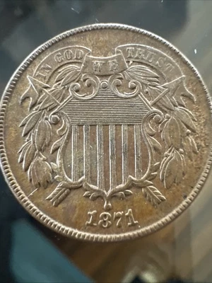 1871 two cent piece - Image 1 of 2