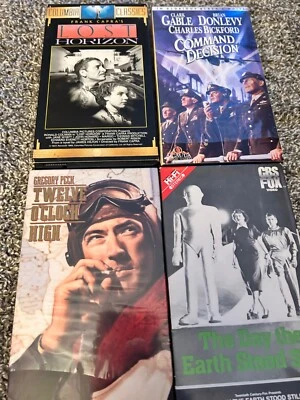 LOT OF 4 CLASSIC MOVIES VHS-THE DAY THE EARTH STOOD STILL- TWELVE OCLOCK HIGH- Foto 1 de 4