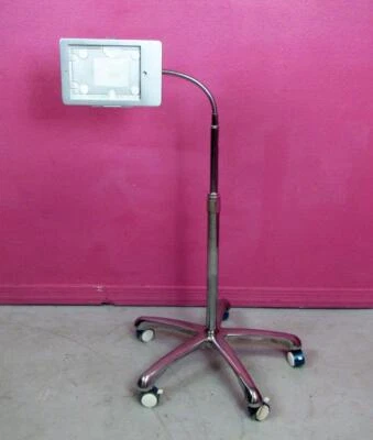 CTA Digital Apple iPad Tablet Gooseneck Mobile Sit to Stand Holder Cart w/ Key - Image 1 of 4