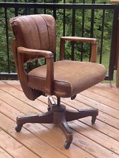 Old Vintage Antique Sikes Furniture Swiveling Tilting Banker’s Office Chair
