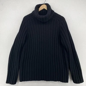 MARC JACOBS Pullover M Kaschmir Grob Ripp Rollkragenpullover Schwarz Italy - Bild 1 von 11