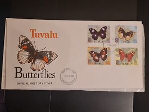 Tuvalu Butterflies 1981 First Day Cover FDC QE2 Postage Stamps