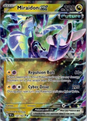 Miraidon EX 122/162 Sv05: Temporal Forces Holo Double Rare NM - Image 1 of 2