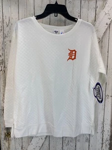 Detroit Tigers D Mujer Mediano Blanco Suave MLB Mercancía Genuina Nuevo - Imagen 1 de 6