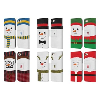 HEAD CASE DESIGNS MR. SNOWMAN LEATHER BOOK CASE FOR APPLE iPOD TOUCH MP3 - Image 1 of 4